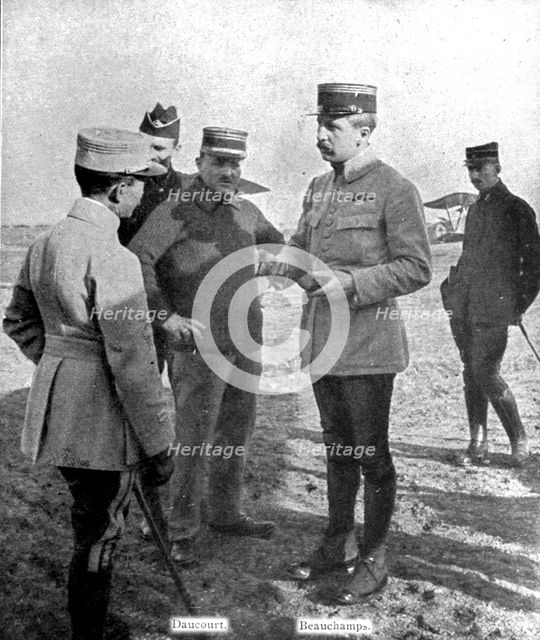 ''Quelques "AS"; Lieutenant Daucourt et capitaine de Beauchamps', 1916. Creator: Unknown.