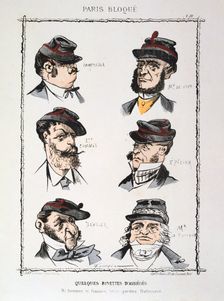 Quelques Binettes d'Assieges 1870-1871. Artist: Anon