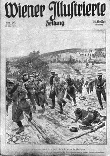Quelques Falsifications; Wiener Illustrirte Zeitung du 22 mai 1915. "La debacle des..., 1915. Creator: Georges Bertin Scott