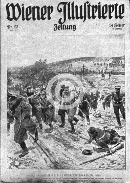 'Quelques Falsifications; Wiener Illustrirte Zeitung du 22 mai 1915. "La debacle des..., 1915. Creator: Georges Bertin Scott.