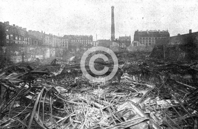 'Quelques Points de Chute; Les ruines des Magasins Paris-France, boulevard Voltaire, 137..., 1918. Creator: Unknown.