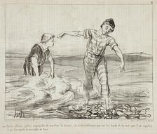 Quels affreux galets..., 1853. Creator: Honore Daumier