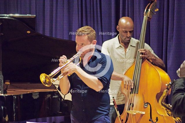 Quentin Collins and Larry Bartley, Watermill Jazz Club, Dorking, Surrey, 2015.  Artist: Brian O'Connor.