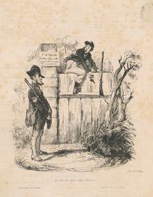 Qu'est-ce que vous faites la..., 19th century. Creator: Honore Daumier