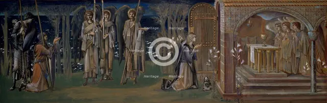 Quest for the Holy Grail - study for The Attainment, 1894. Creator: Sir Edward Coley Burne-Jones.