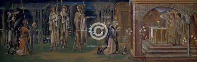 Quest for the Holy Grail - study for The Attainment, 1894. Creator: Sir Edward Coley Burne-Jones.