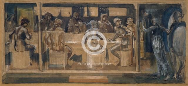 Quest for the Holy Grail - study for The Summons, 1894. Creator: Sir Edward Coley Burne-Jones.