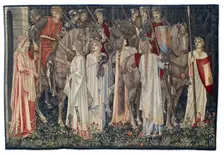 Quest for the Holy Grail Tapestries - Panel 2 - The Arming and Departure of the Knights, 1895-96. Creator: Sir Edward Coley Burne-Jones