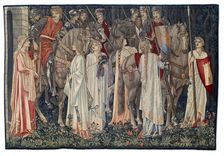 Quest for the Holy Grail Tapestries - Panel 2 - The Arming and Departure of the Knights, 1895-96. Creator: Sir Edward Coley Burne-Jones