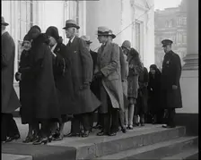 Queues of people outside the White House, Washington, D.C., 1932. Creator: British Pathe Ltd