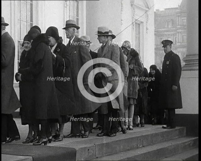Queues of people outside the White House, Washington, D.C., 1932. Creator: British Pathe Ltd.
