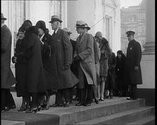 Queues of people outside the White House, Washington, D.C., 1932. Creator: British Pathe Ltd