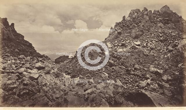 Quezaltenango from the Crater of a Volcano, 1877. Creator: Eadweard J Muybridge.
