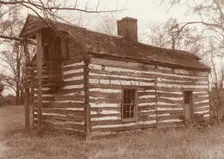 Quickmore Log Cabin, Amherst County, Virginia, 1935. Creator: Frances Benjamin Johnston