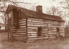 Quickmore Log Cabin, Amherst County, Virginia, 1935. Creator: Frances Benjamin Johnston