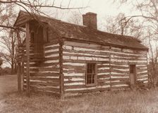 Quickmore Log Cabin, Amherst County, Virginia, 1935. Creator: Frances Benjamin Johnston