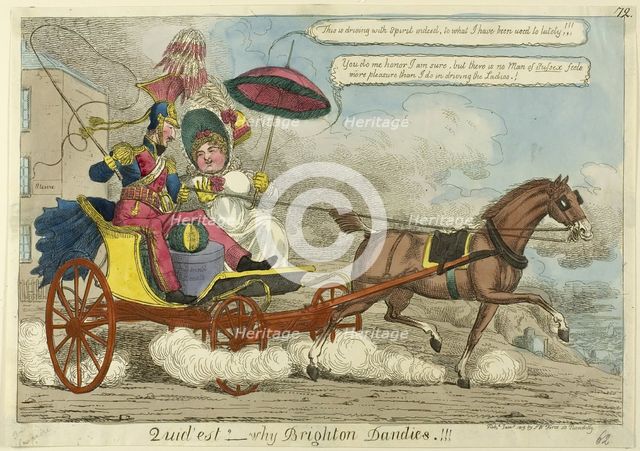 Quid est?- Why Brighton dandies.!!!, published January 1819. Creator: Charles Williams.
