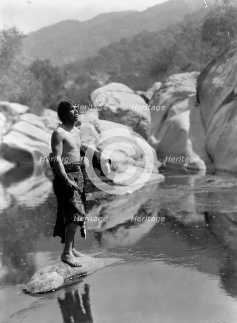 Quiet waters-Tule River Reservation [Yokuts], c1924. Creator: Edward Sheriff Curtis.