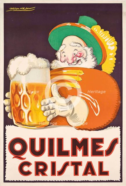 Quilmes Cristal Bier, 1930. Creator: Mauzan, Luciano Achille (1883-1952).
