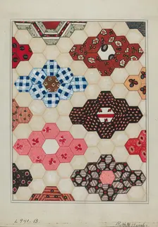Quilt (1 Section), c. 1936. Creator: Ruth M Barnes