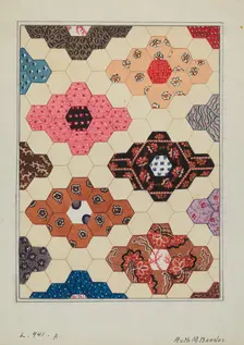 Quilt (1 Section), c. 1936. Creator: Ruth M Barnes