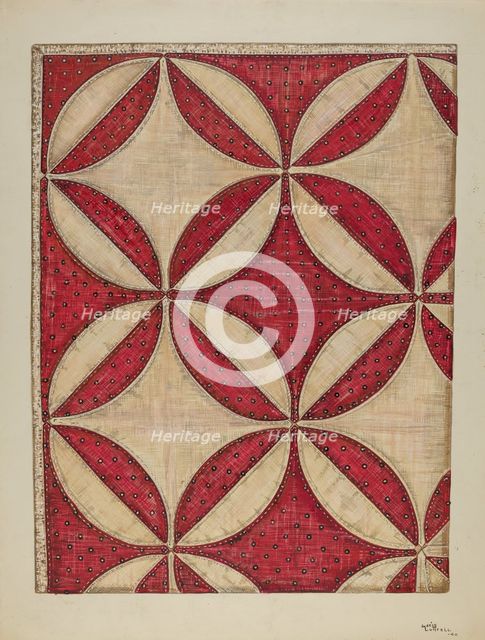 Quilt, 1940. Creator: Marie Lutrell.