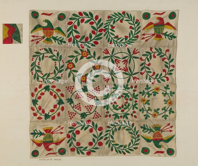 Quilt, 1935/1942. Creator: Charlotte Angus.