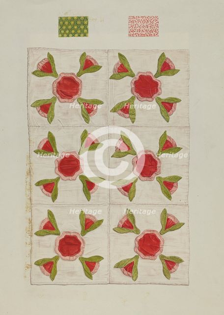 Quilt, 1935/1942. Creator: Flora Merchant.
