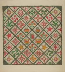 Quilt, 1935/1942. Creator: Unknown