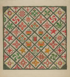 Quilt, 1935/1942. Creator: Unknown
