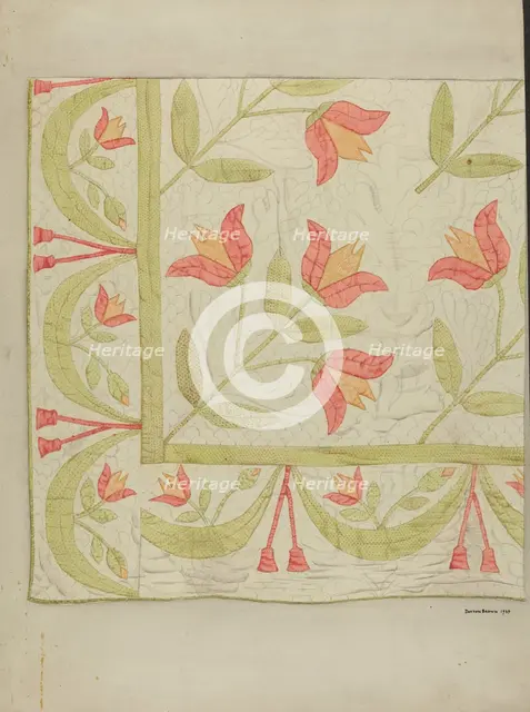 Quilt, 1937. Creator: Dayton Brown.
