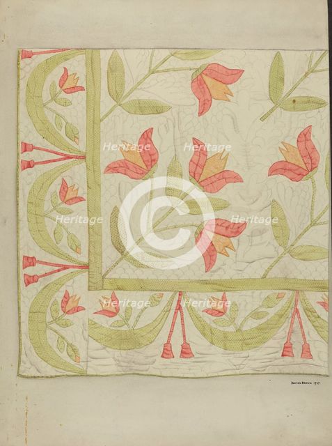Quilt, 1937. Creator: Dayton Brown.