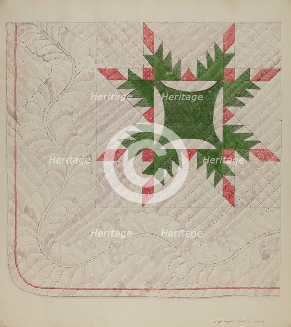 Quilt, 1937. Creator: J. Howard Iams.