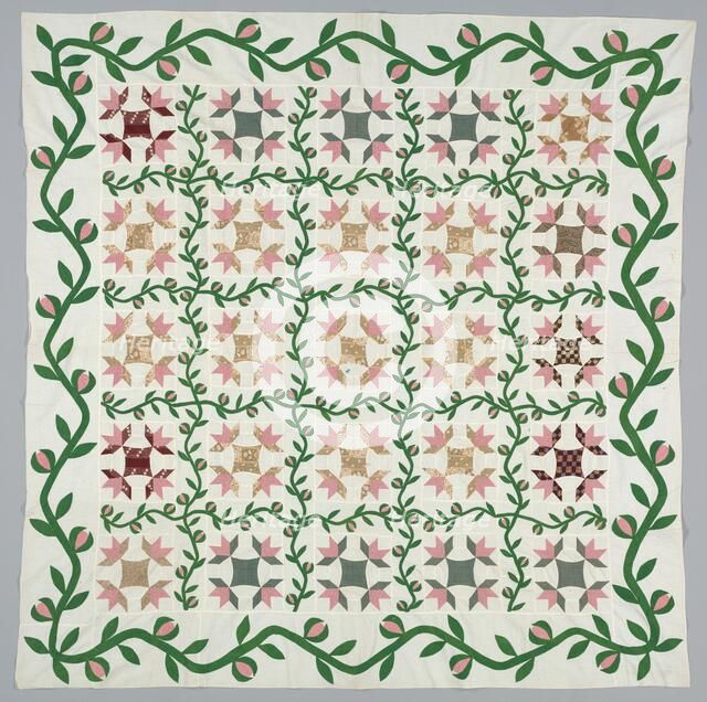 Quilt Cover, c. 1857. Creator: Unknown.