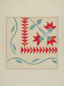 Quilt (Corner), c. 1940. Creator: William Kieckhofel