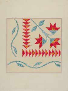 Quilt (Corner), c. 1940. Creator: William Kieckhofel