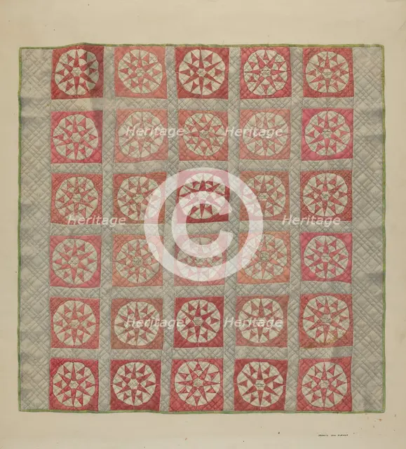 Quilt (Crib Quilt), 1935/1942. Creator: Francis Law Durand.