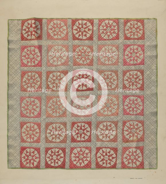 Quilt (Crib Quilt), 1935/1942. Creator: Francis Law Durand.