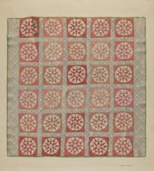 Quilt (Crib Quilt), 1935/1942. Creator: Francis Law Durand