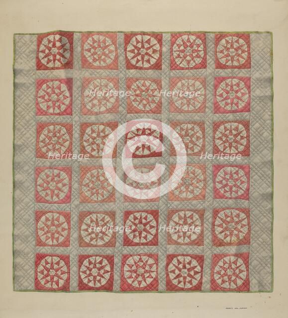 Quilt (Crib Quilt), 1935/1942. Creator: Francis Law Durand.