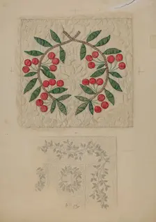 Quilt, applique. Creator: Lillian Causey