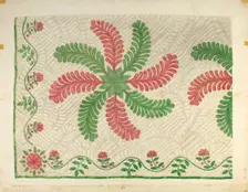 Quilt Applique Pattern, c. 1939. Creator: Maud M Holme