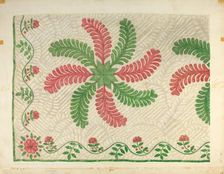 Quilt Applique Pattern, c. 1939. Creator: Maud M Holme