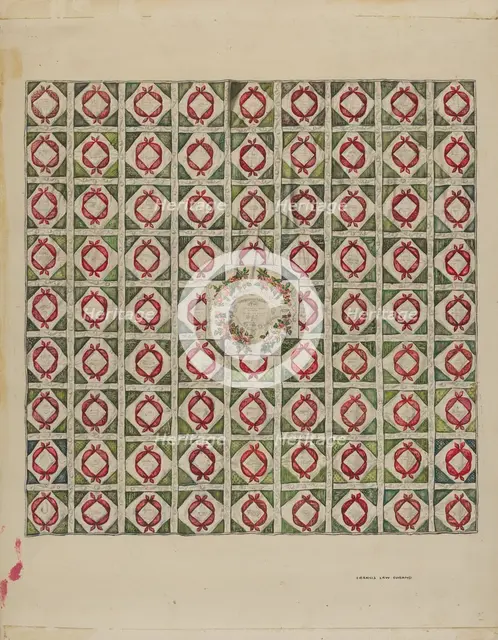 Quilt (Bed Covering), c. 1936. Creator: Francis Law Durand.