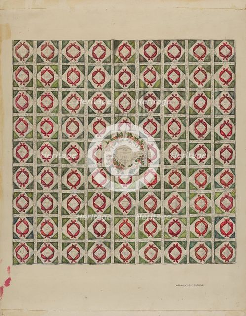 Quilt (Bed Covering), c. 1936. Creator: Francis Law Durand.