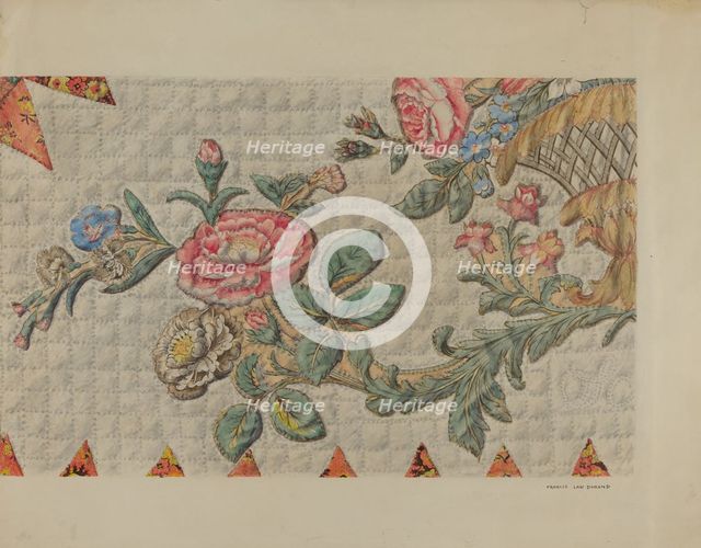 Quilt (Bed Coverlet), c. 1936. Creator: Francis Law Durand.