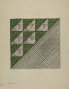 Quilt Block, 1935/1942. Creator: Ada Barnes