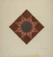 Quilt Block, 1935/1942. Creator: Frank Maurer