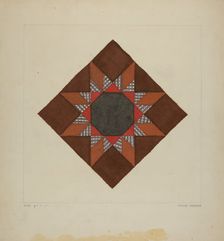 Quilt Block, 1935/1942. Creator: Frank Maurer