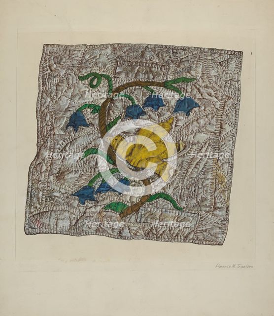 Quilt Block: "Constancy", 1935/1942. Creator: Florence Truelson.